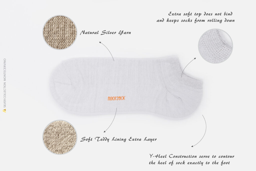 Rocksock Athletic Socks with Silver